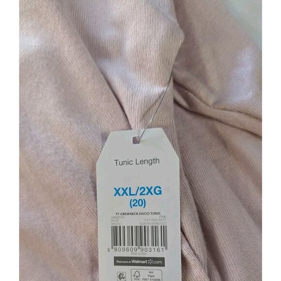 Womens Time & True XXL (2X) Pink Sweater Sweat Shirt Long Sleeves Crew Neck NWT - Picture 6 of 12